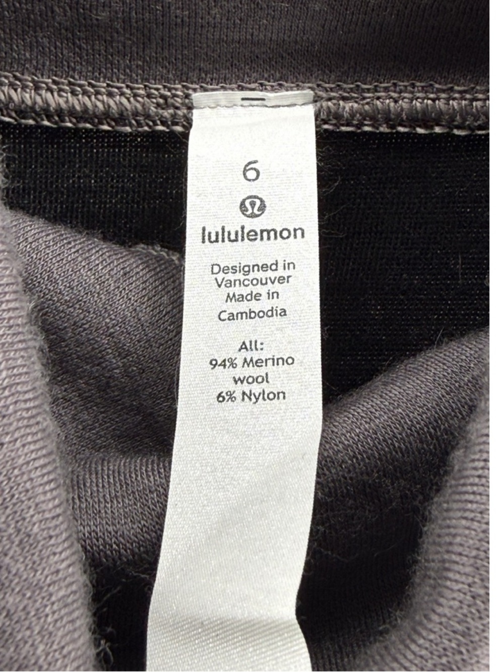Lululemon Sz 6 Principal Dancer  Funnel Neck Sweater in Luna Rock | EUC - Picture 4 of 7